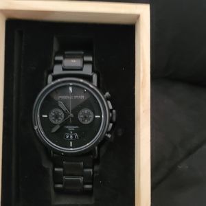 Black wood watch